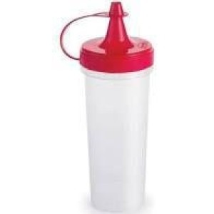 BISNAGA PLASTICA VERMELHA 280 ML