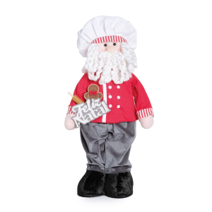 PAPAI NOEL NATAL COZINHEIRO EM PE C/PLACA VRM/CZA/BCO