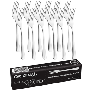 ONJ 12UN GARFO INOX SOBREMESA LINHA EURO ORIGINAL LINE