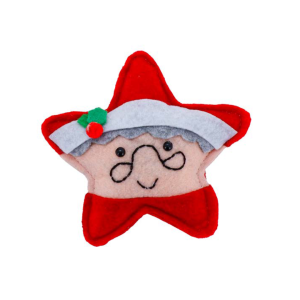 MAMAE NOEL NATAL ESTRELA PENDURAR FELTRO 12X12CM