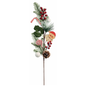 GALHO NATAL CANDIE/NOEL/PINHA/BERRIE 72CM