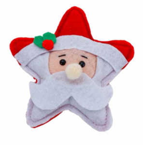 PAPAI NOEL NATAL ESTRELA PENDURAR FELTRO 12X12CM