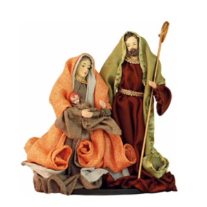PRESEPIO NATAL SAGRADA FAMILA PLUS RUST 25CM COLOR