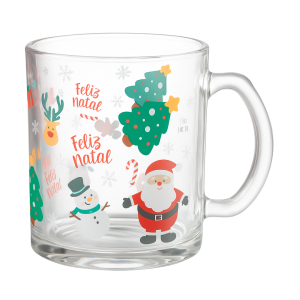 CANECA VIDRO NATAL 320ML