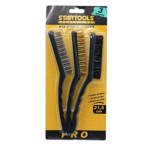 KIT DE ESCOVAS DE ACO MD 3PCS
